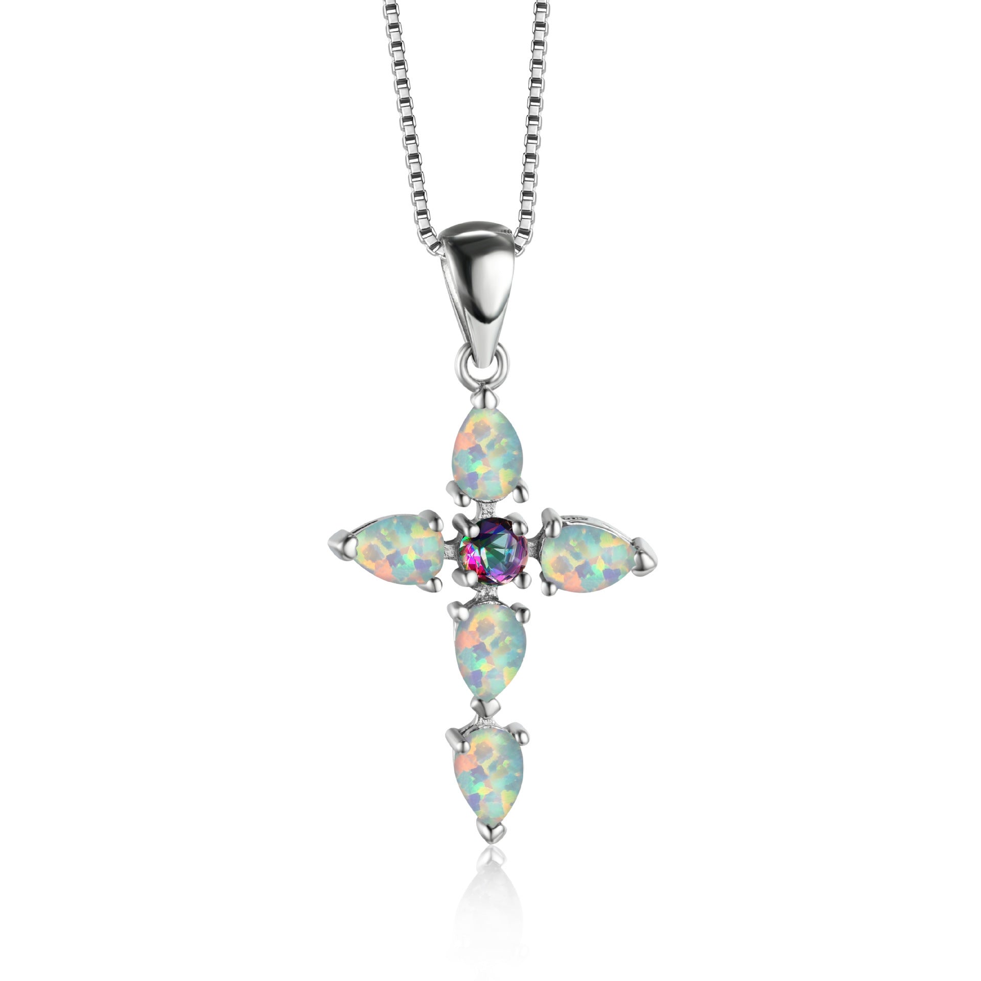 Wholesale Clavicle necklace with diamond cross pendant